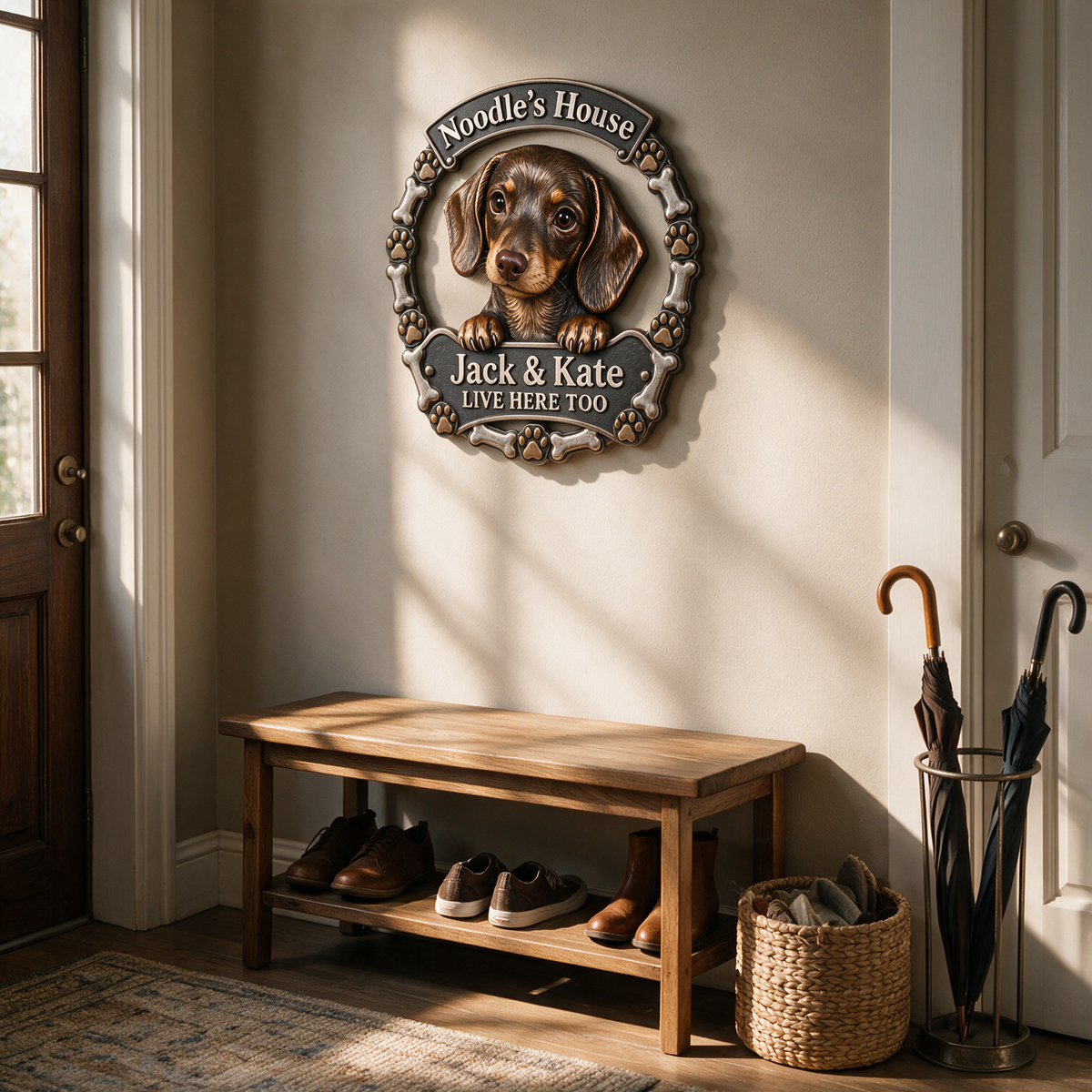 Personalized Custom Photo Dachshund 3D Cut Metal Sign - Dog Lover Gift for Home Decor
