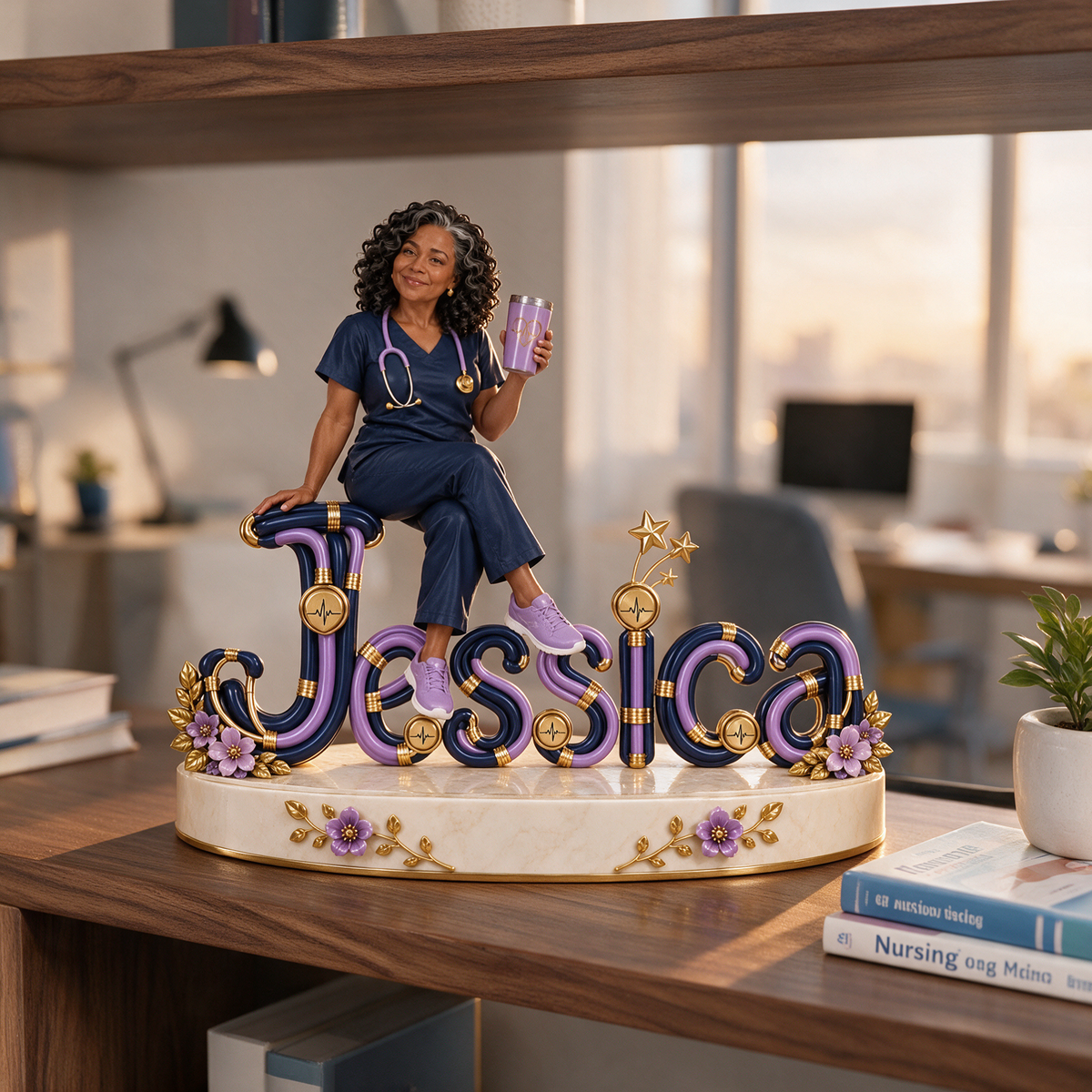Personalized Custom Photo Nurse Custom Shaped Acrylic Plaque - Gift for Older Women