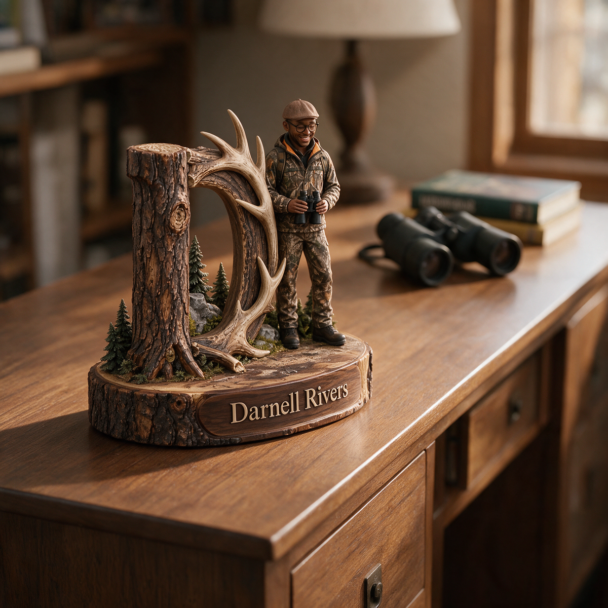 Personalized Hunting Monogram Wood Plaque with Custom Photo and Name
