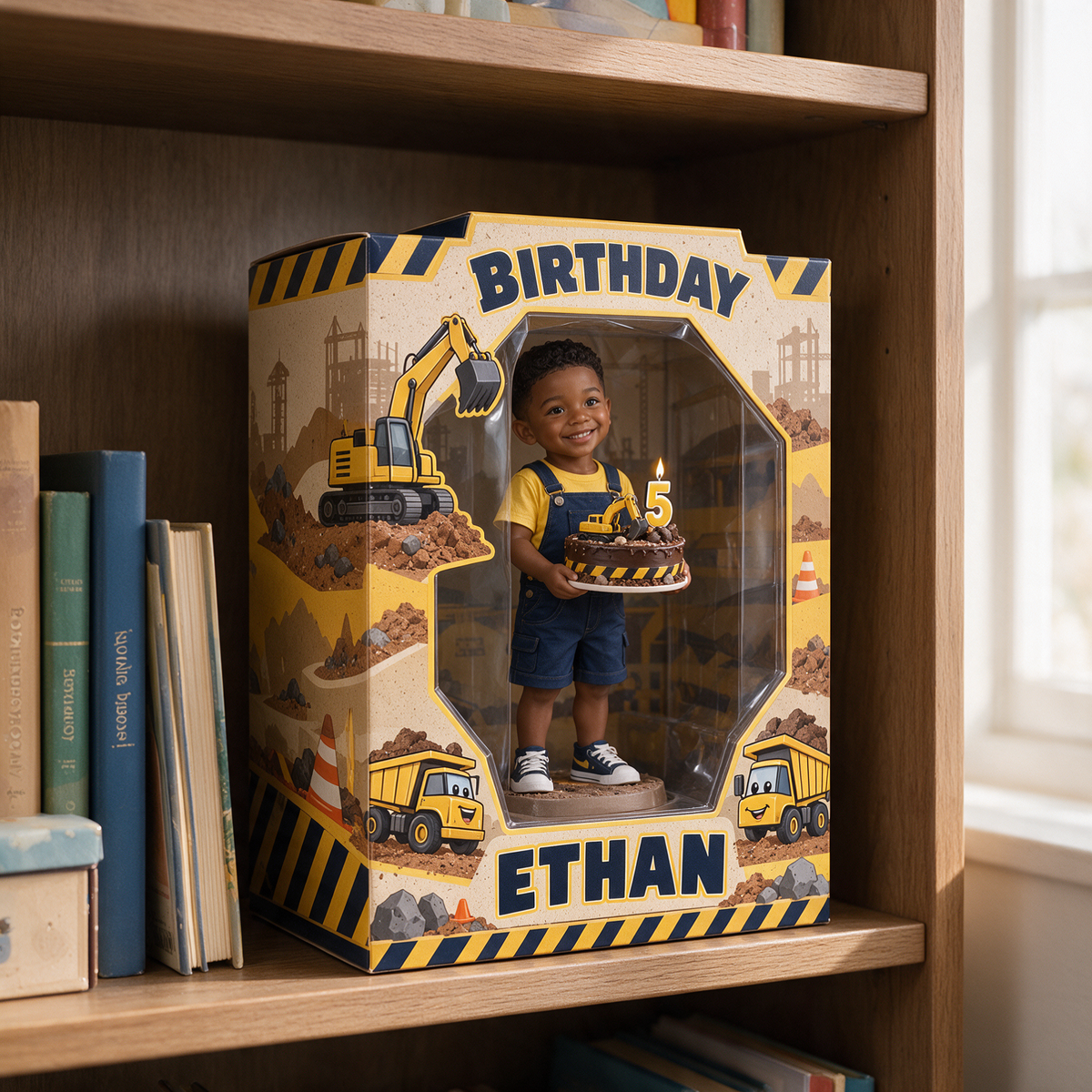 Boîte d'affichage en acrylique personnalisée - Cadeau d'anniversaire pour garçons