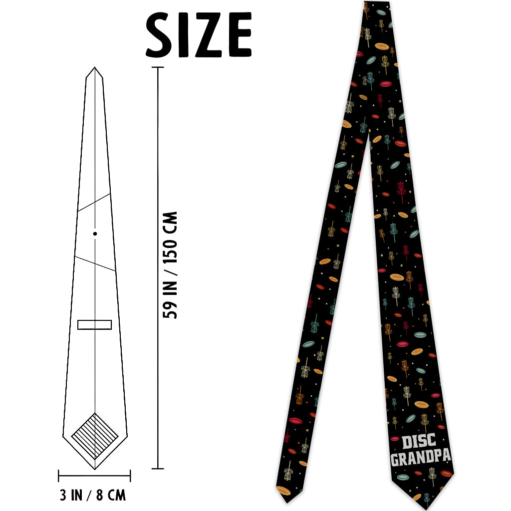 Papa Disc - Cadeau de disc golf pour papa, grand-père - Cravate personnalisée