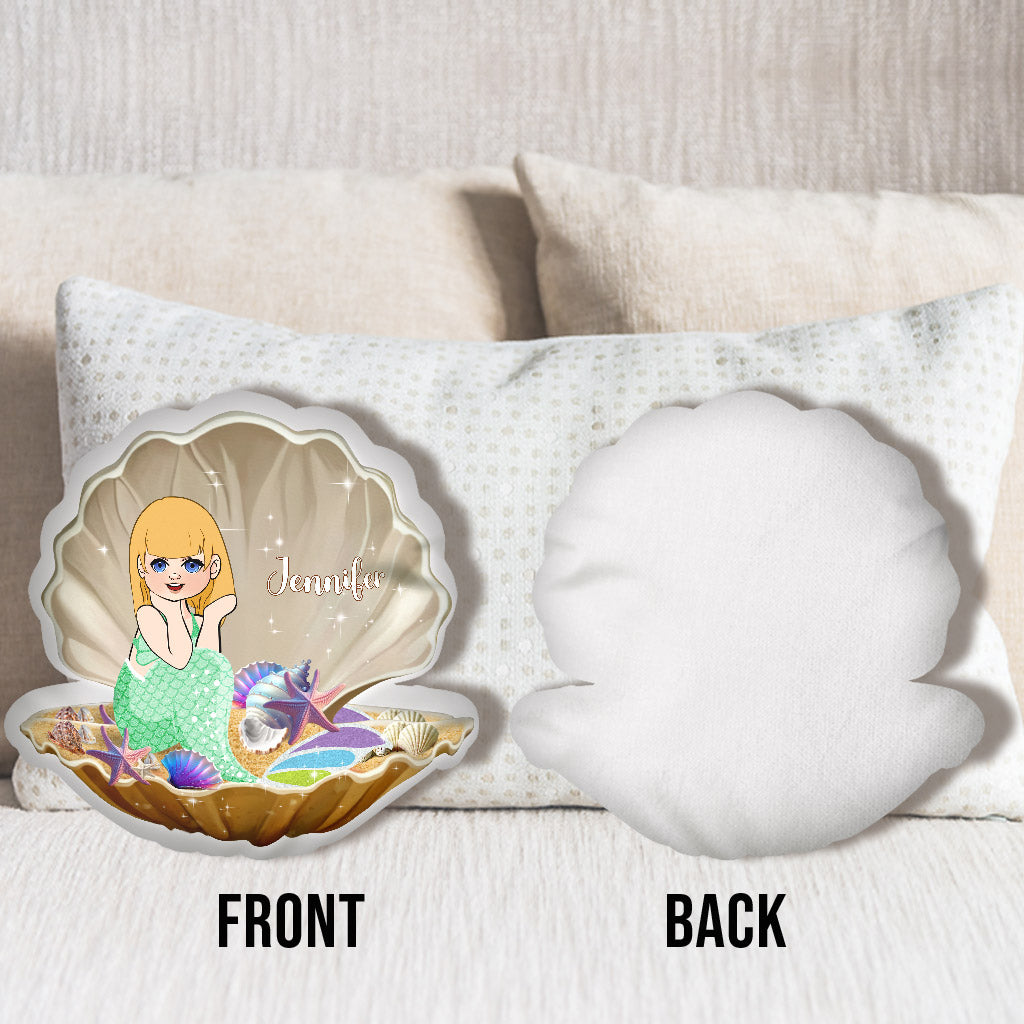 Coussin personnalisé en forme de famille La Petite Sirène