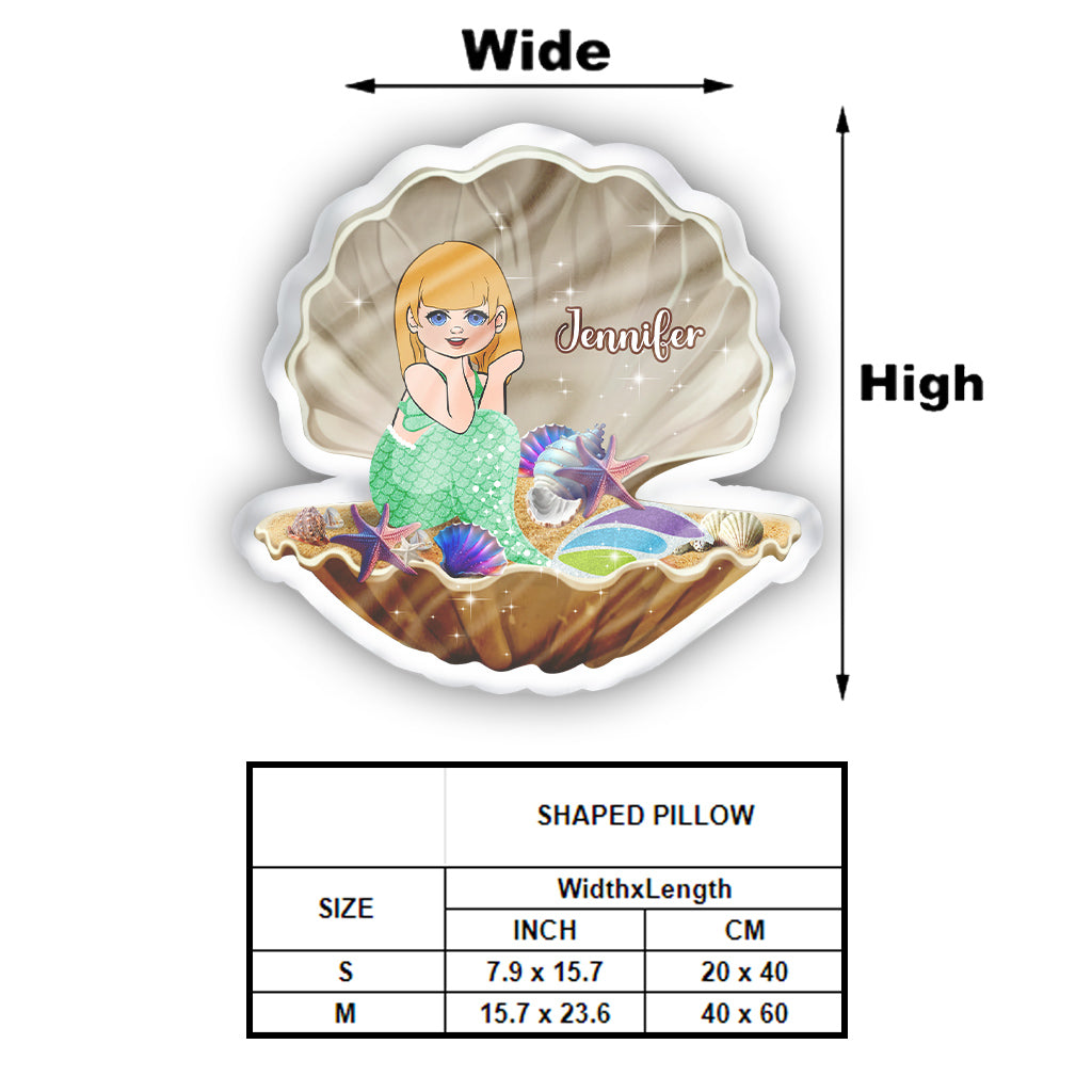 Coussin personnalisé en forme de famille La Petite Sirène