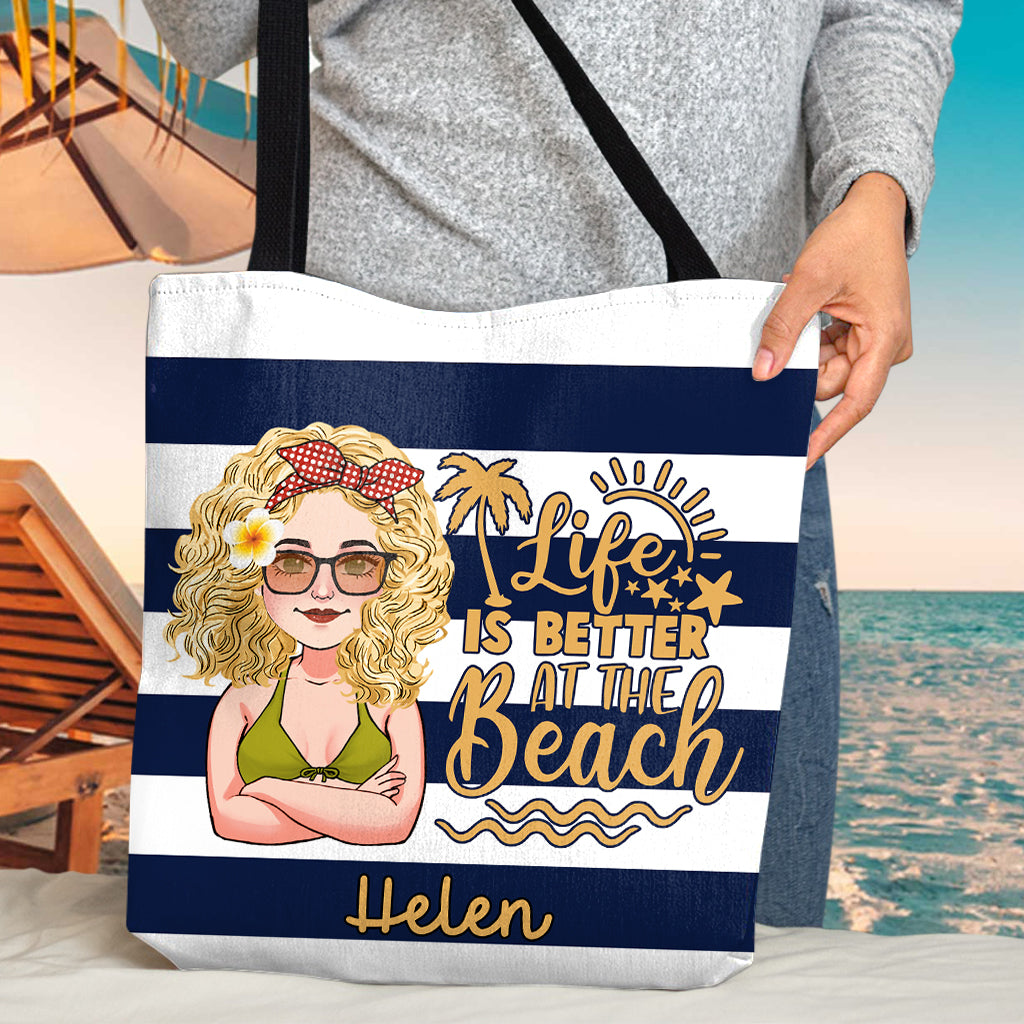 Sac fourre-tout personnalisé « Beach Please » pour amoureux de la mer