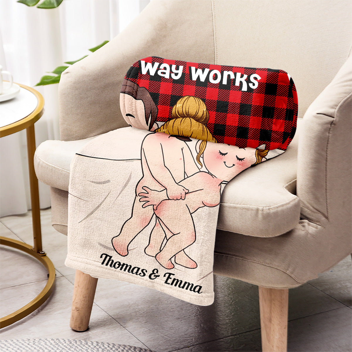 J'aime tes fesses - Couverture personnalisée pour couple