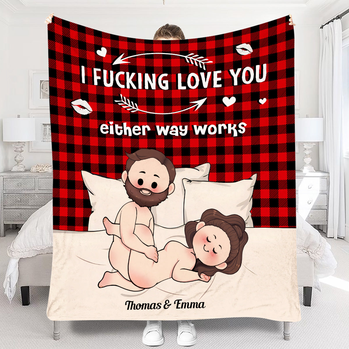 J'aime tes fesses - Couverture personnalisée pour couple