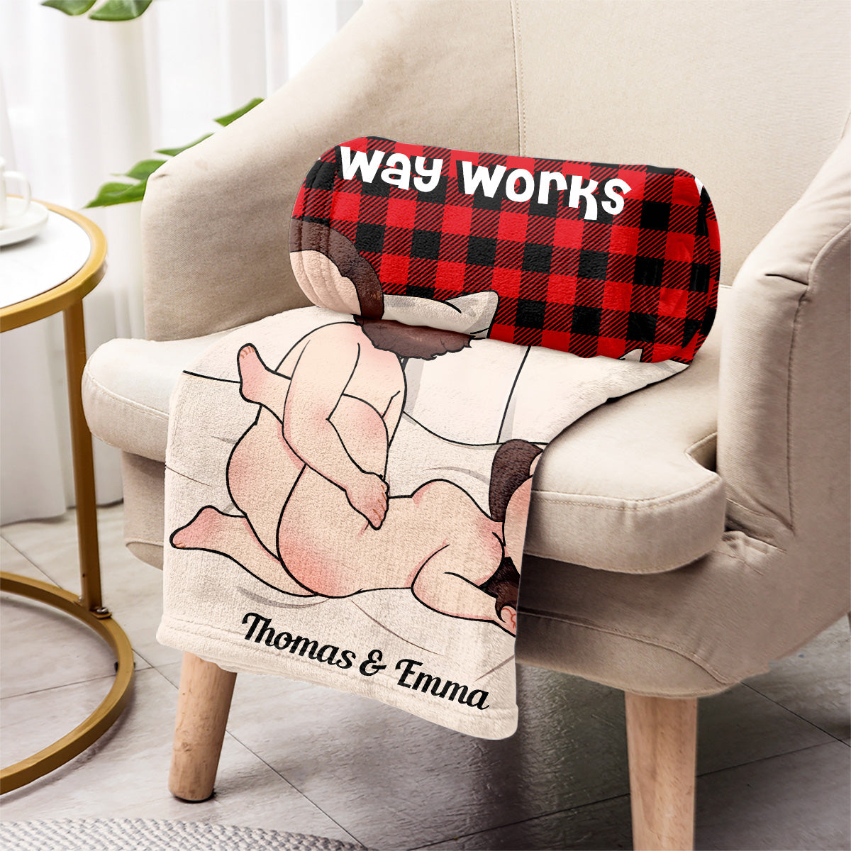J'aime tes fesses - Couverture personnalisée pour couple