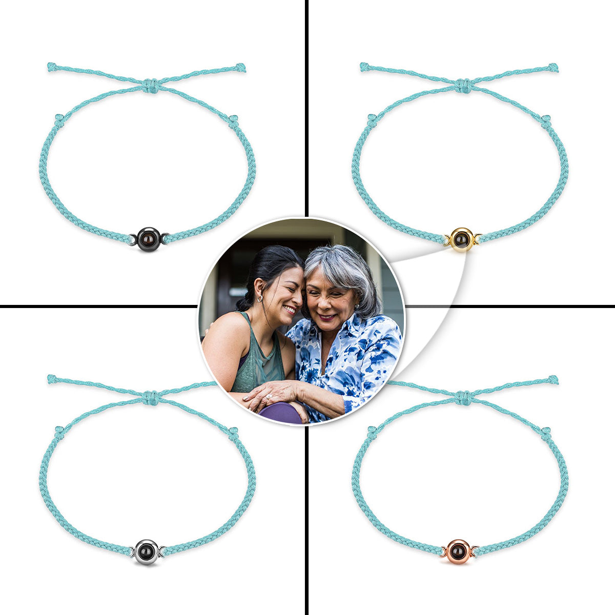 Souvenirs à immortaliser - Cadeau pour belle-mère - Bracelet de projection personnalisé