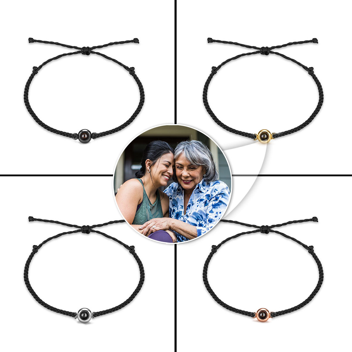 Souvenirs à immortaliser - Cadeau pour belle-mère - Bracelet de projection personnalisé