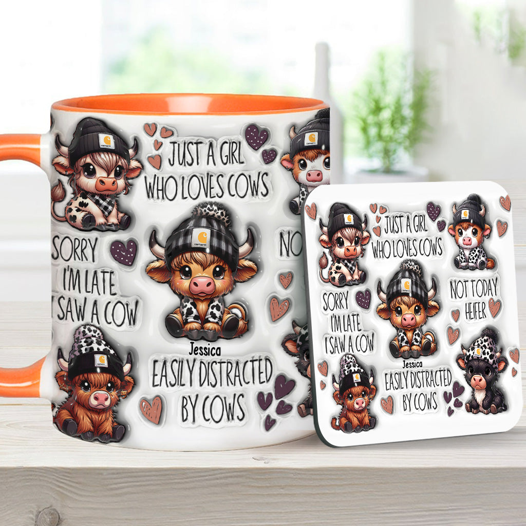 Just A Girl Who Loves Highland Cows - Personalized Accent Mug