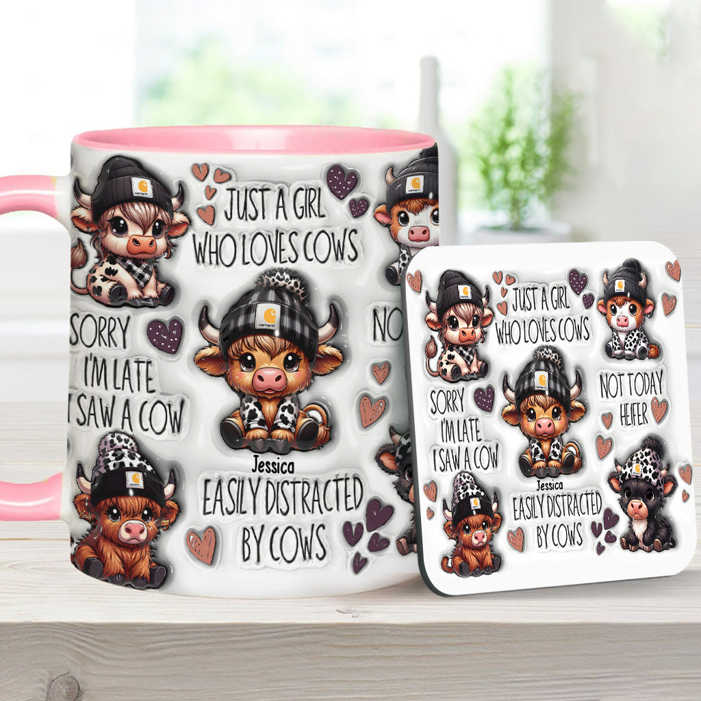 Just A Girl Who Loves Highland Cows - Personalized Accent Mug