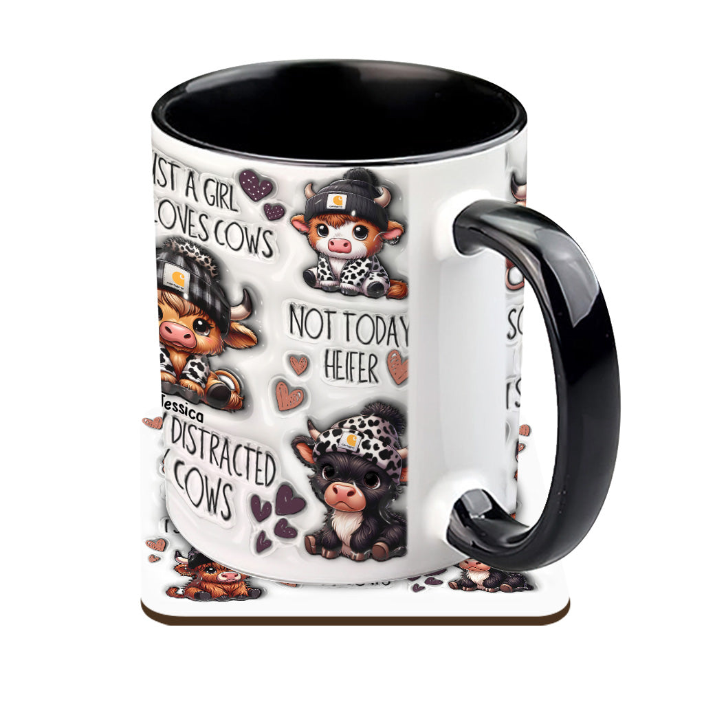 Just A Girl Who Loves Highland Cows - Personalized Accent Mug