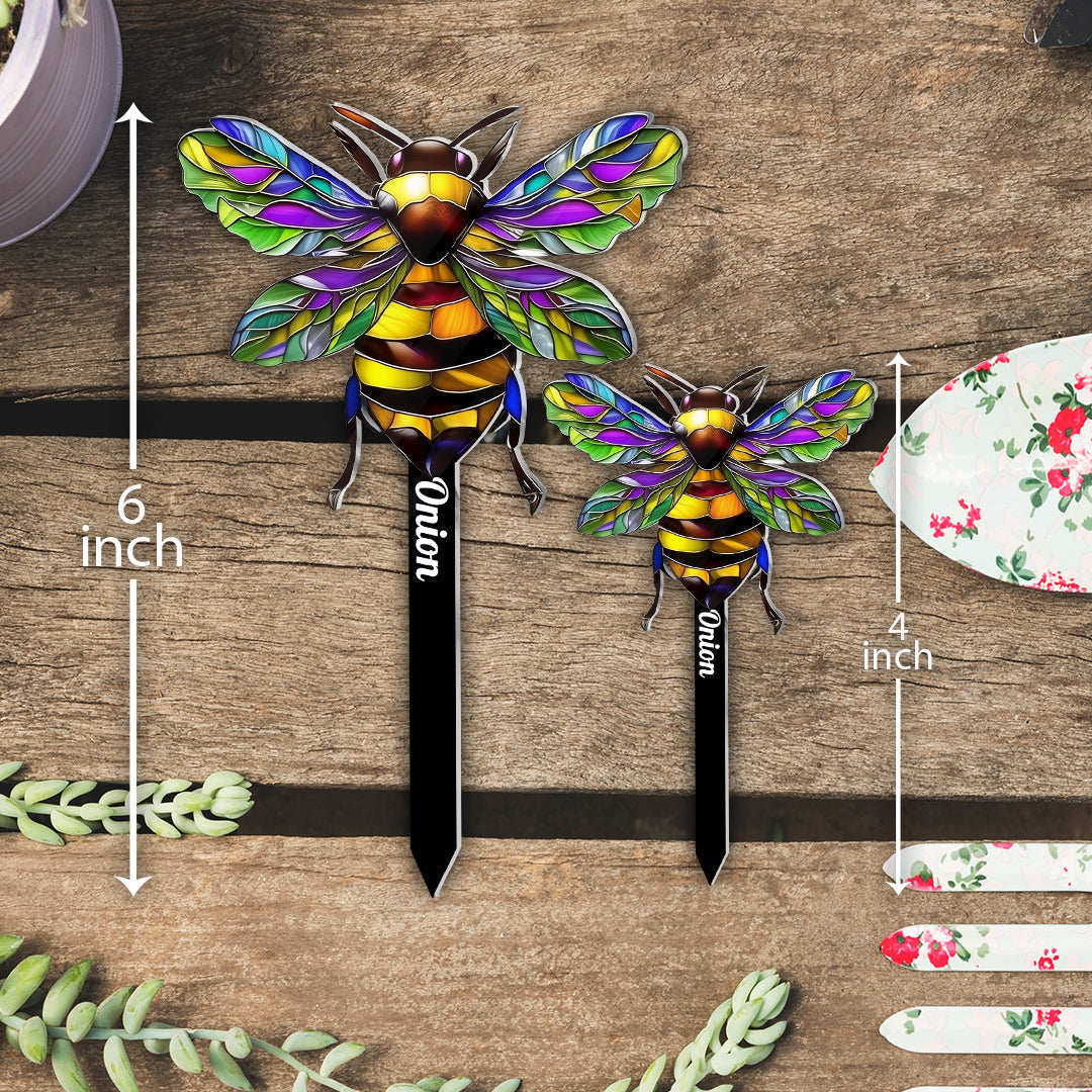 Stunning Hummingbird, Bee, Butterfly... - Personalized Gardening Plant Marker Stake