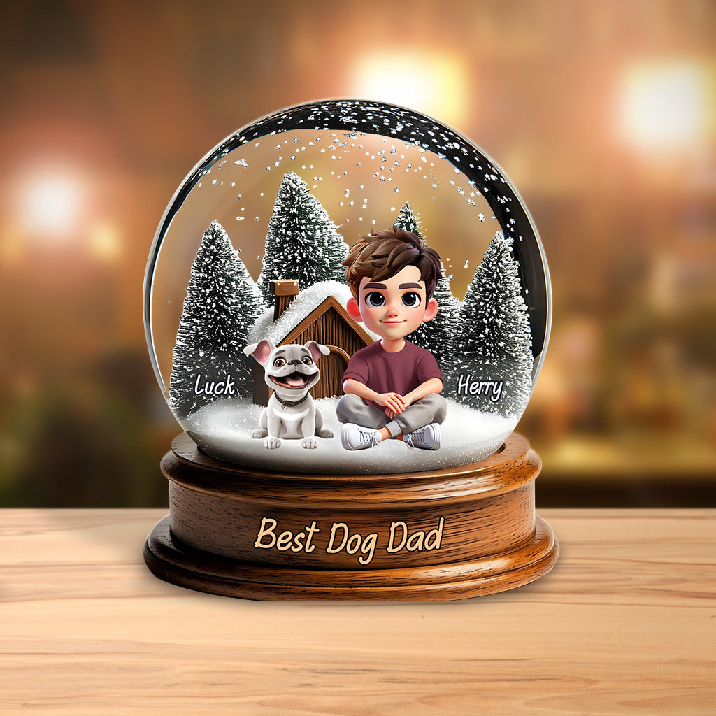 Best Dog Dad/ Mom - Personalized Dog Custom Shaped Acrylic Plaque