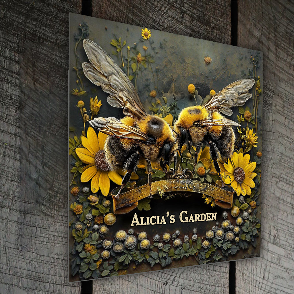 Bee Garden - Personalized Gardening Cut Metal Sign