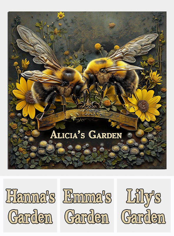 Bee Garden - Personalized Gardening Cut Metal Sign