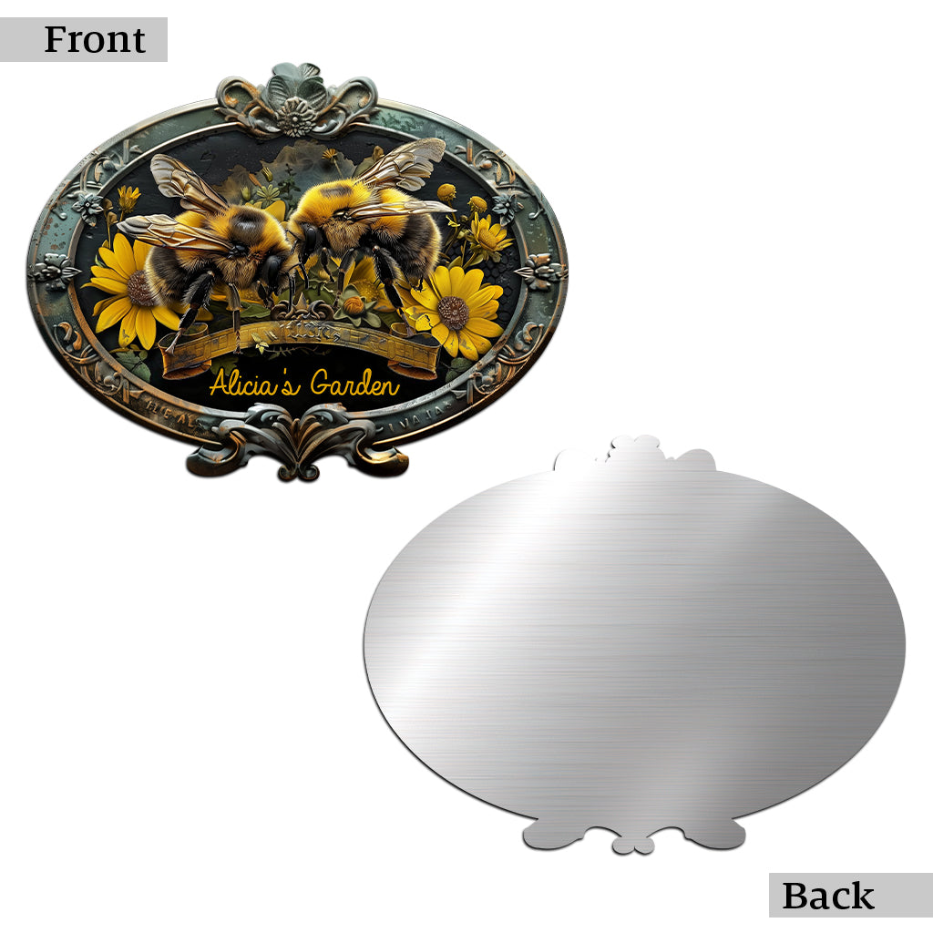 Bee Garden - Personalized Gardening Cut Metal Sign