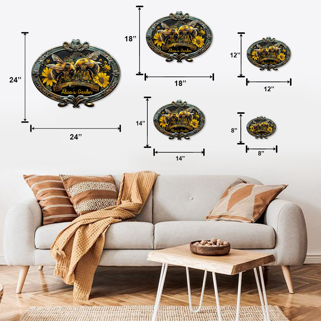 Bee Garden - Personalized Gardening Cut Metal Sign