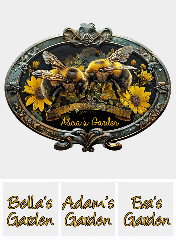 Bee Garden - Personalized Gardening Cut Metal Sign