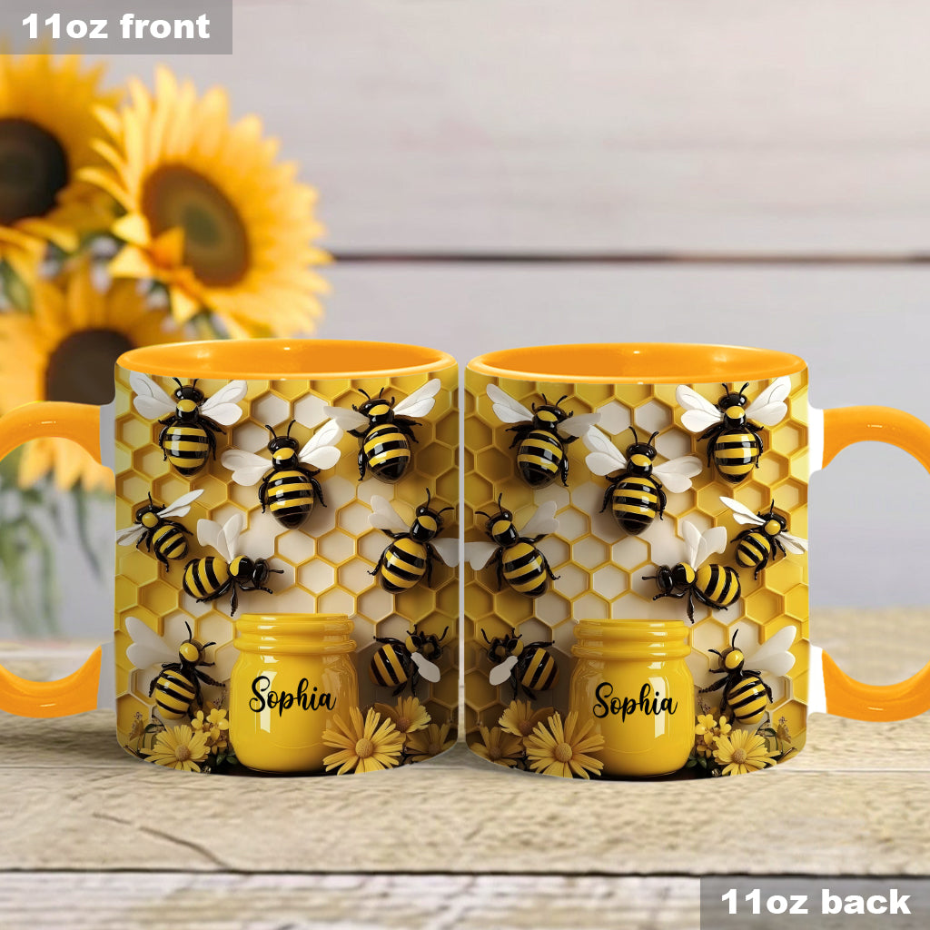 Gardening Stunning Bee - Personalized Gardening Accent Mug