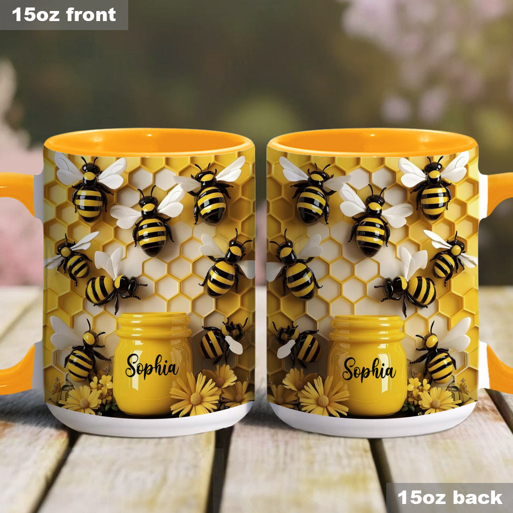 Gardening Stunning Bee - Personalized Gardening Accent Mug