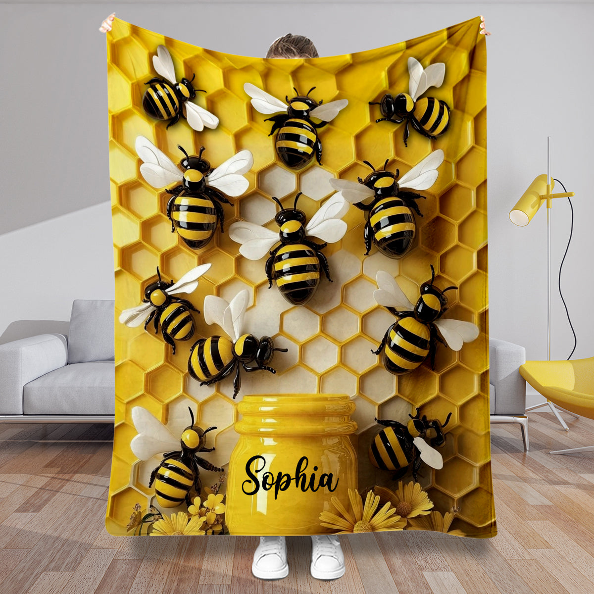 Superbe couverture de jardinage personnalisée « Abeille »
