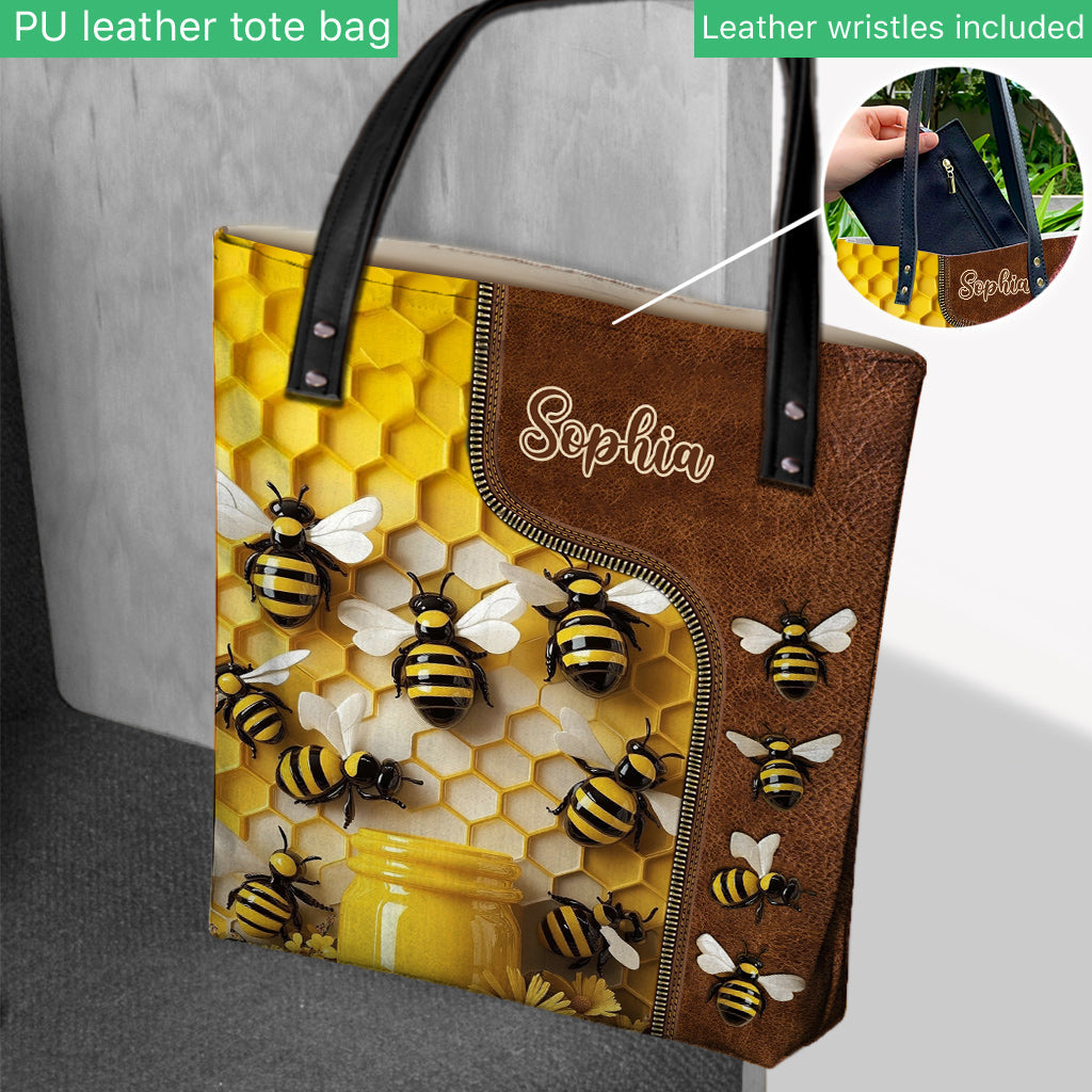Stunning Bee - Personalized Gardening Tote Bag