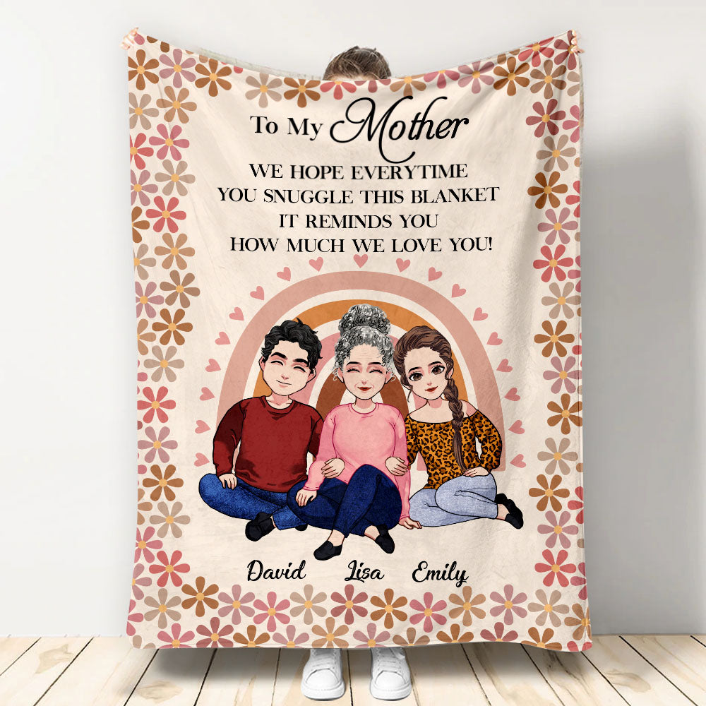 Nous espérons que vous apprécierez cette couverture à chaque fois que vous la serrerez contre vous - Cadeau pour maman, grand-mère - Couverture personnalisée