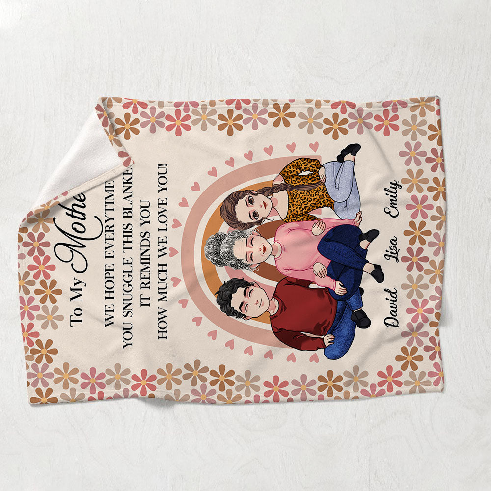 Nous espérons que vous apprécierez cette couverture à chaque fois que vous la serrerez contre vous - Cadeau pour maman, grand-mère - Couverture personnalisée