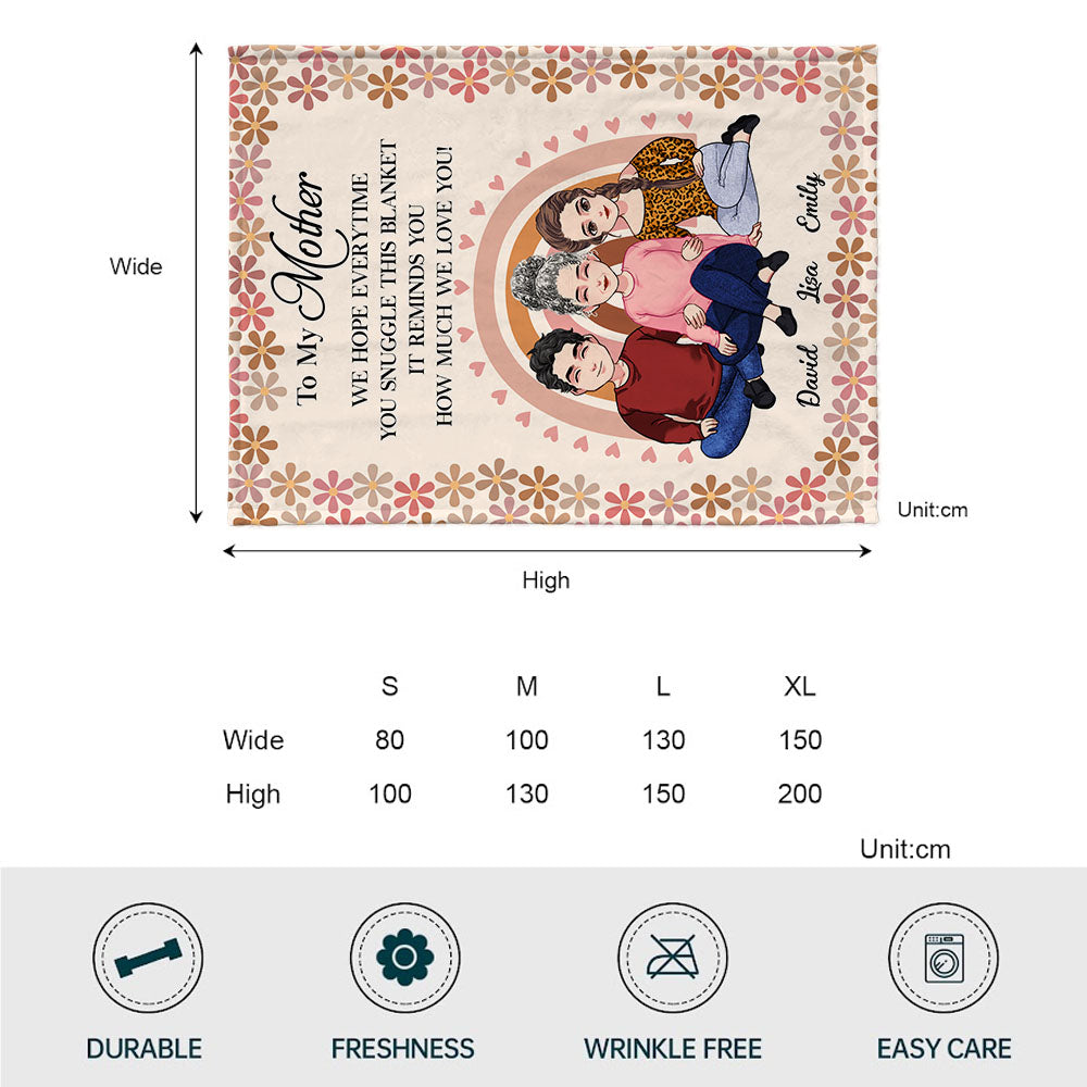 Nous espérons que vous apprécierez cette couverture à chaque fois que vous la serrerez contre vous - Cadeau pour maman, grand-mère - Couverture personnalisée