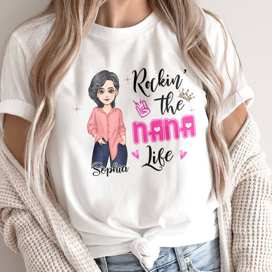 Vivre pleinement la vie de grand-mère - Cadeau pour mamie, maman - T-shirt et sweat à capuche personnalisés
