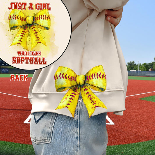 Juste une fille qui aime le softball - Sweat-shirt à ourlet fendu personnalisé