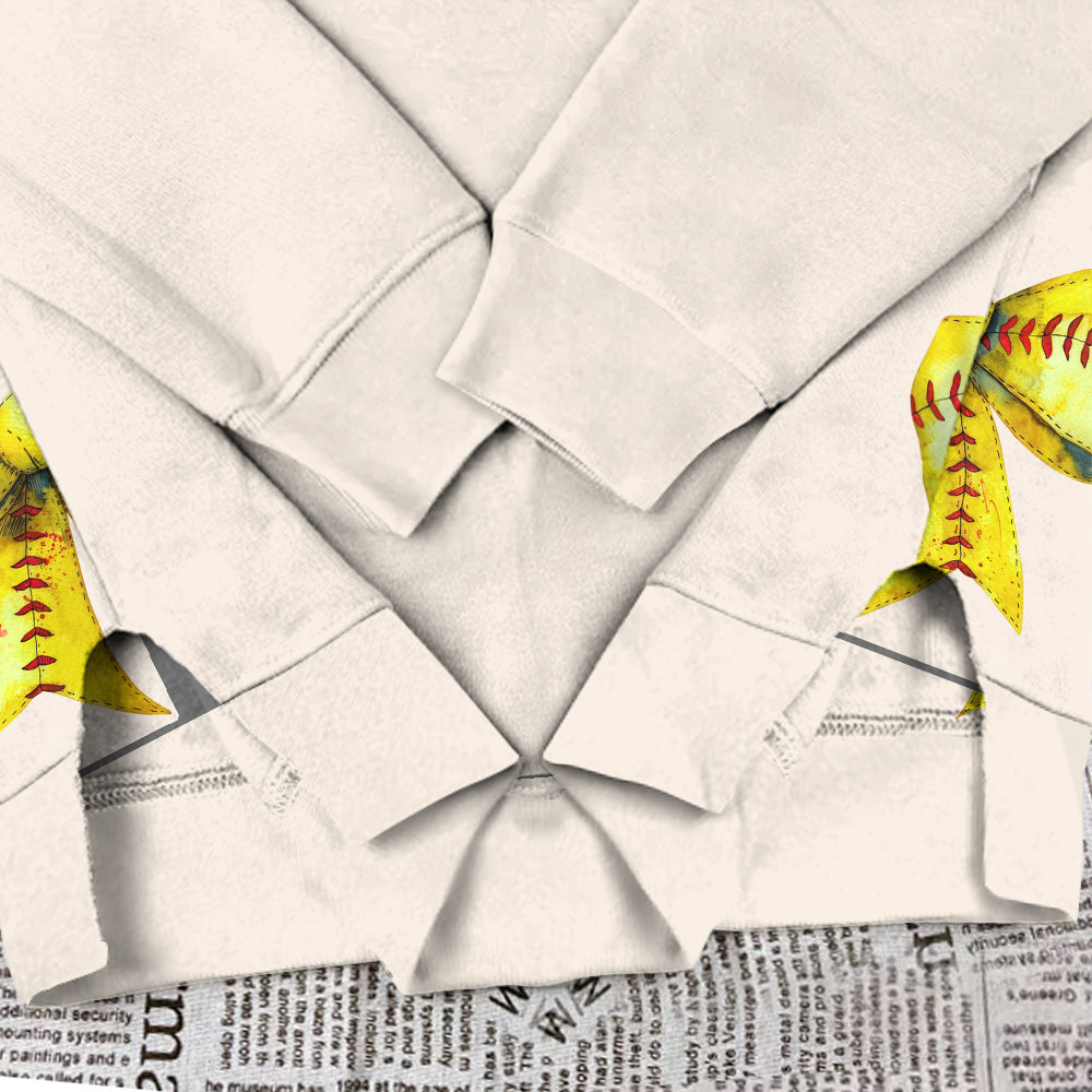 Juste une fille qui aime le softball - Sweat-shirt à ourlet fendu personnalisé