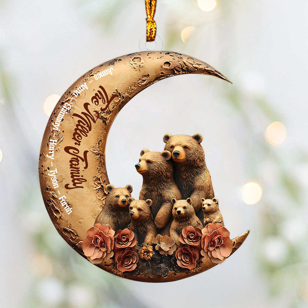 Bear Family - Personalized Family Custom Shaped Ornament
