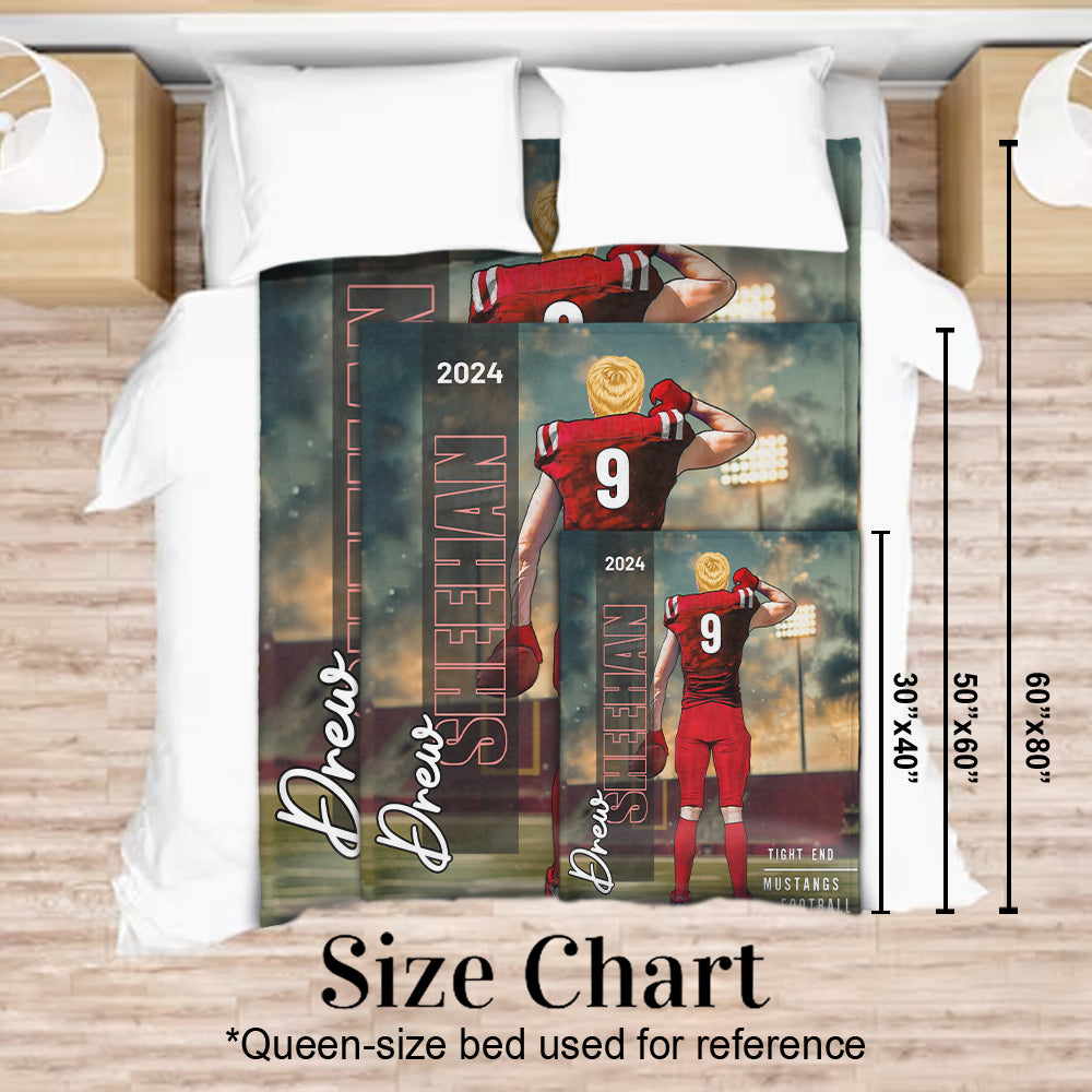 Any Name, Number, Team... - Personalized Football Blanket