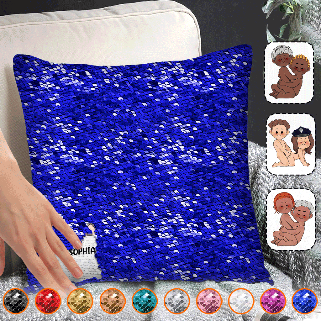 I Do Love The Police - Personalized Couple Sequin Pillow Cover