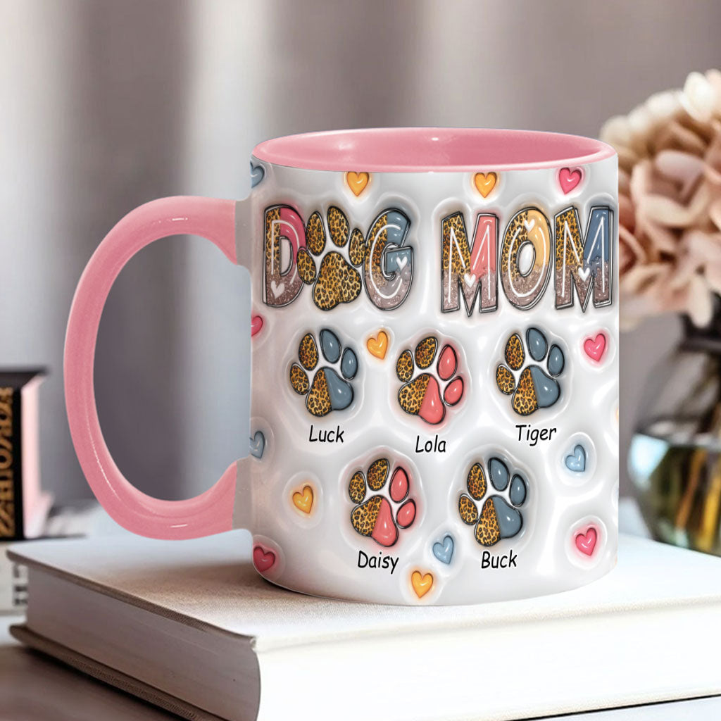 Dog Mom - Personalized Dog Accent Mug