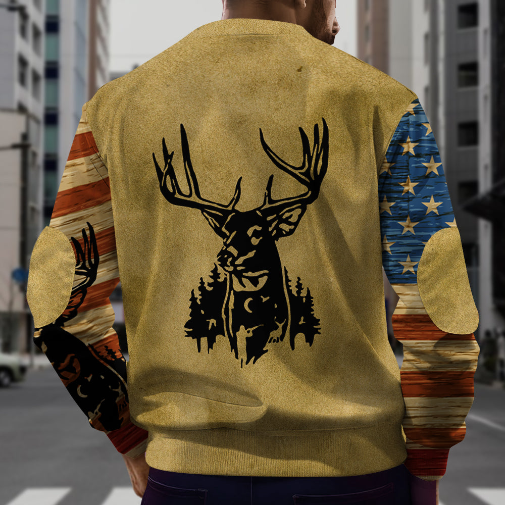 Love Hunting - Personalized Hunting Men Zip-Up Sweatshirt