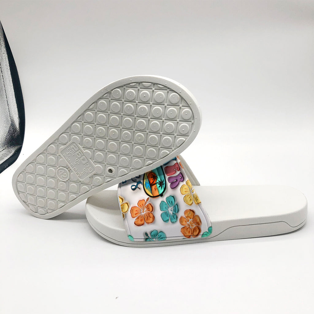 Summer Vibes - Personalized Sea Lover Slide Sandals