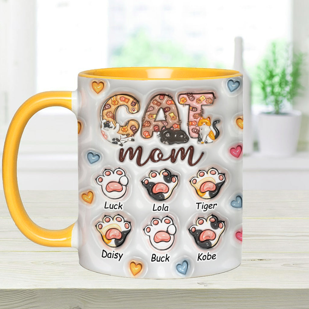 Cat Mom - Personalized Cat Accent Mug