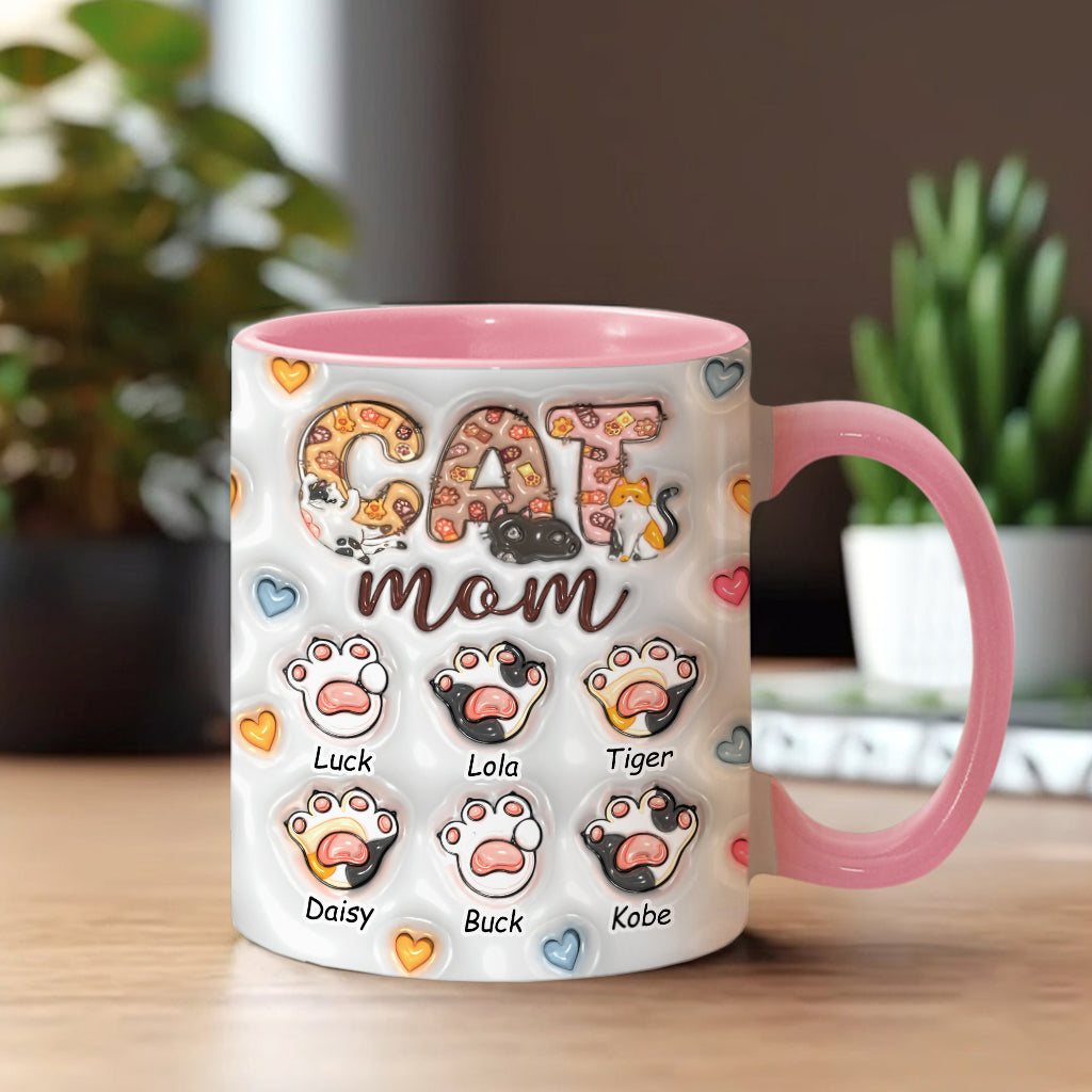 Cat Mom - Personalized Cat Accent Mug