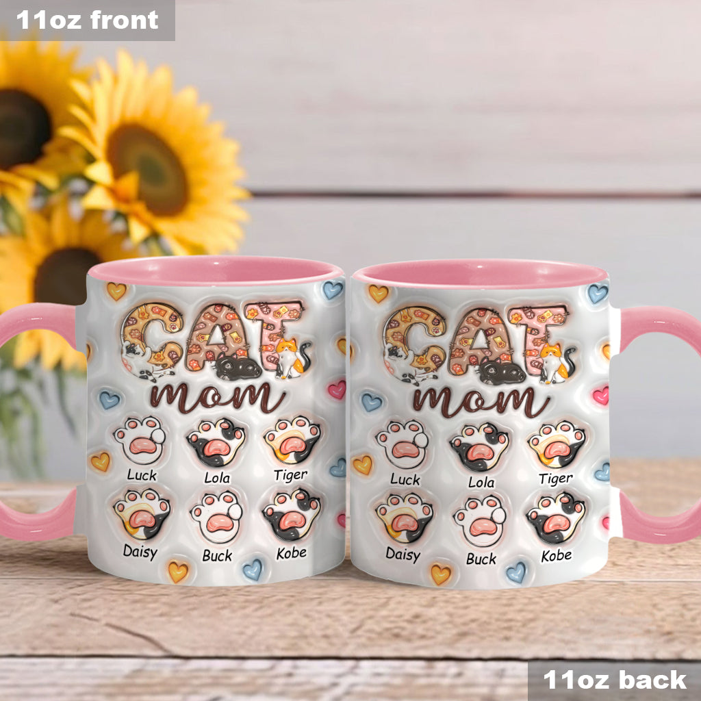 Cat Mom - Personalized Cat Accent Mug