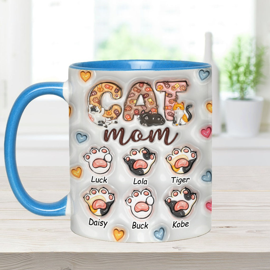 Cat Mom - Personalized Cat Accent Mug