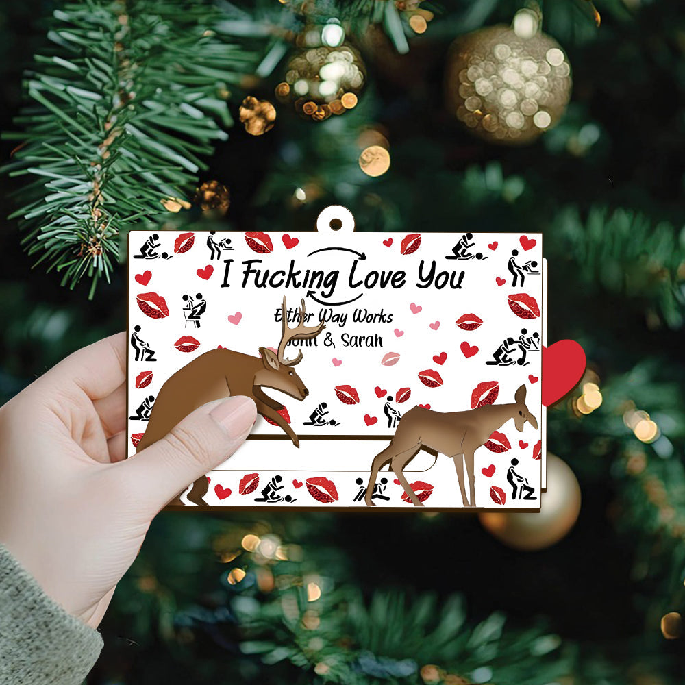 I Love You - Personalized Hunting Sliding Ornament
