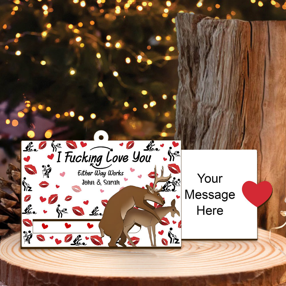 I Love You - Personalized Hunting Sliding Ornament