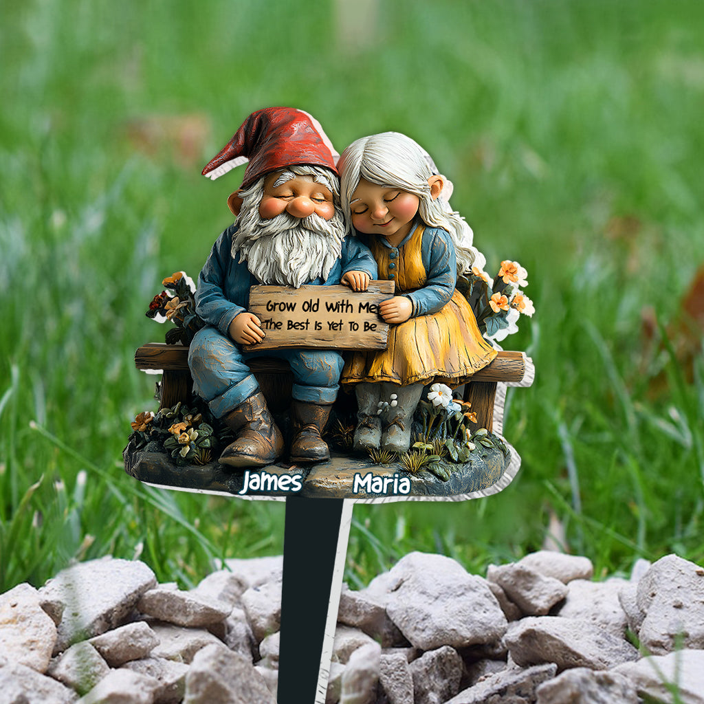Vieillir ensemble - Plaque de jardinage personnalisée en acrylique