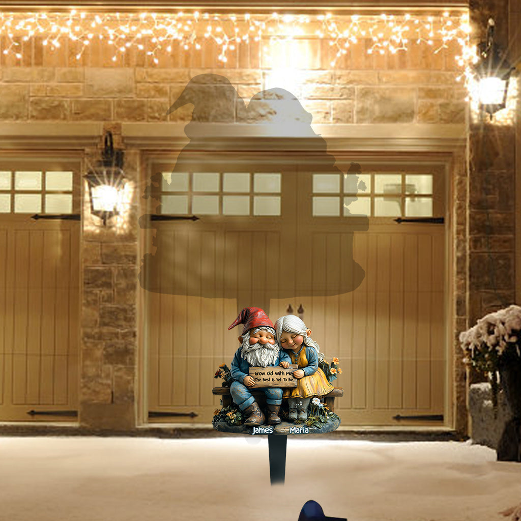 Vieillir ensemble - Plaque de jardinage personnalisée en acrylique