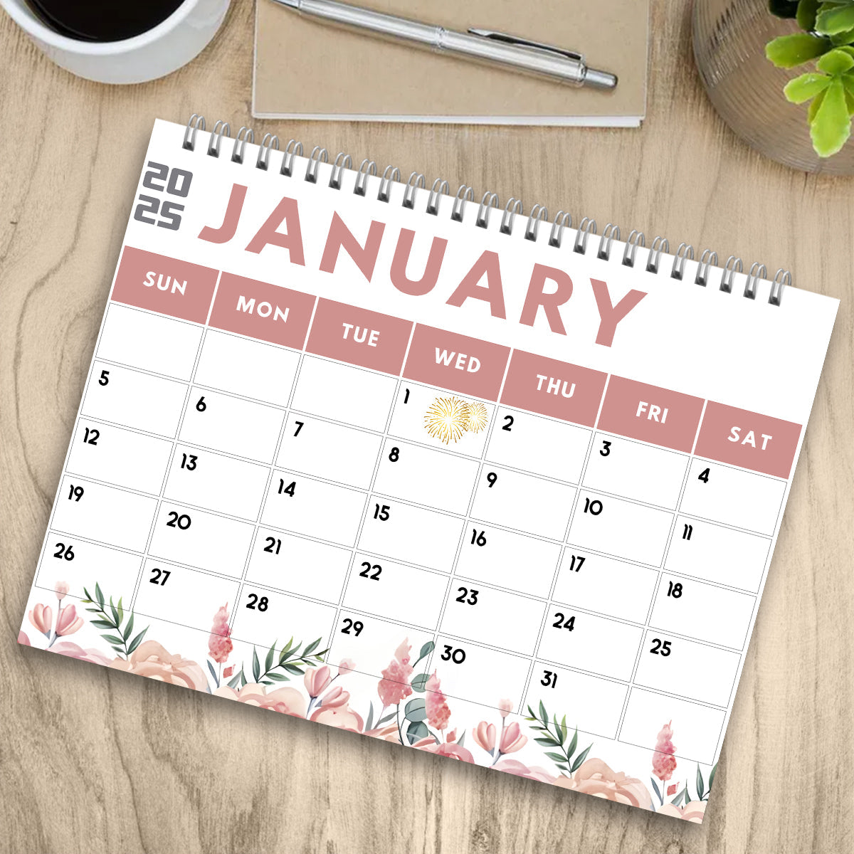 Funny Office Humor, Work Swear Affirmations - Personalized Colleague Wall Calendar & Desk Calendar