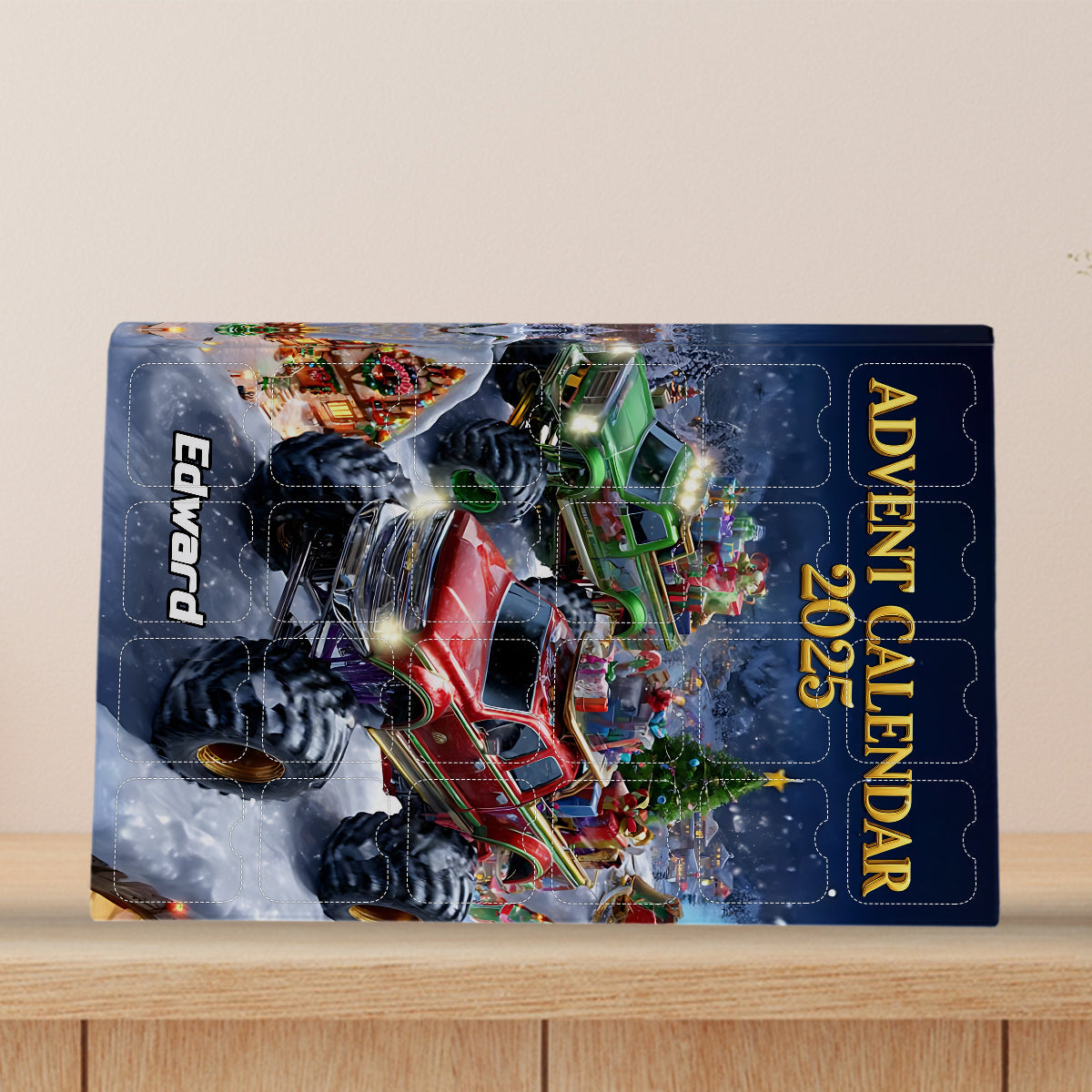 Monster Crusher - Calendrier de l'Avent personnalisé pour enfants avec décorations