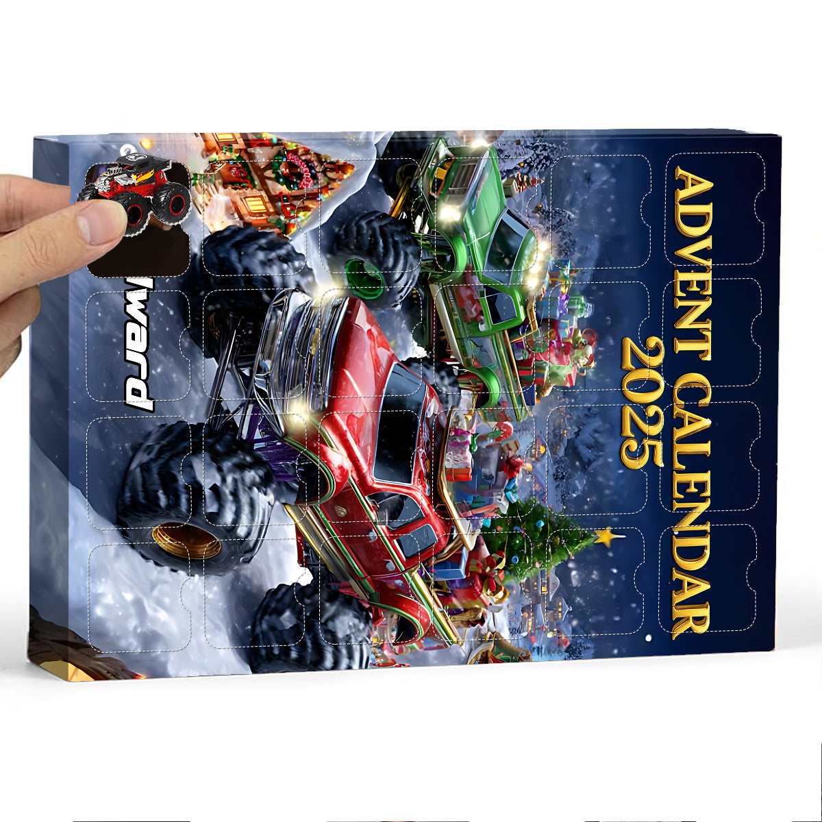 Monster Crusher - Calendrier de l'Avent personnalisé pour enfants avec décorations